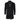 Men's Notched Lapel Collar Wool Blend Black Overcoat