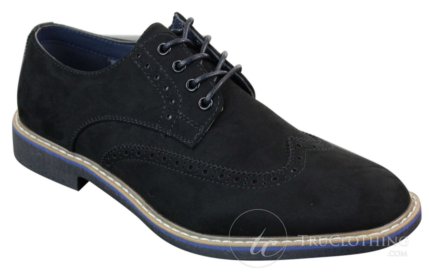 Elong EL0635 - Mens Smart Casual Suede Nubuck Leather Brogues