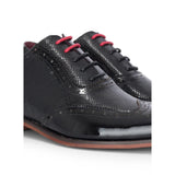 Flynn - Schwarze Herren-Brogue-Schuhe aus Lackleder