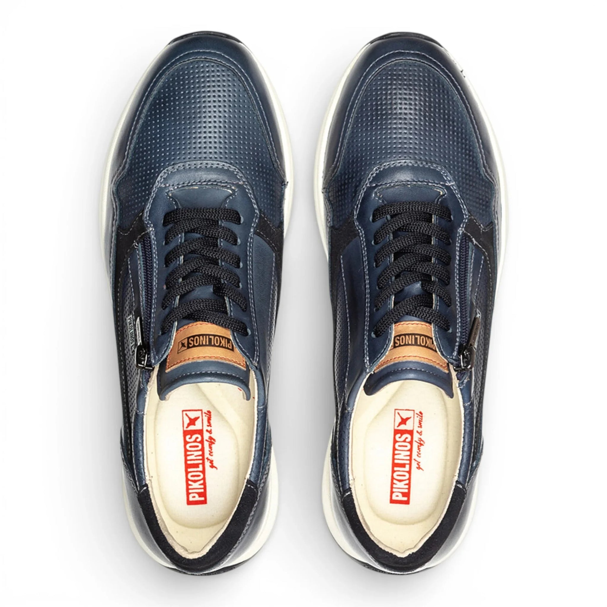 Getafe – Blaue Herren-Sneaker aus Leder, bequemer Tragekomfort