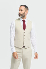 Hampton - Beige Herrenweste