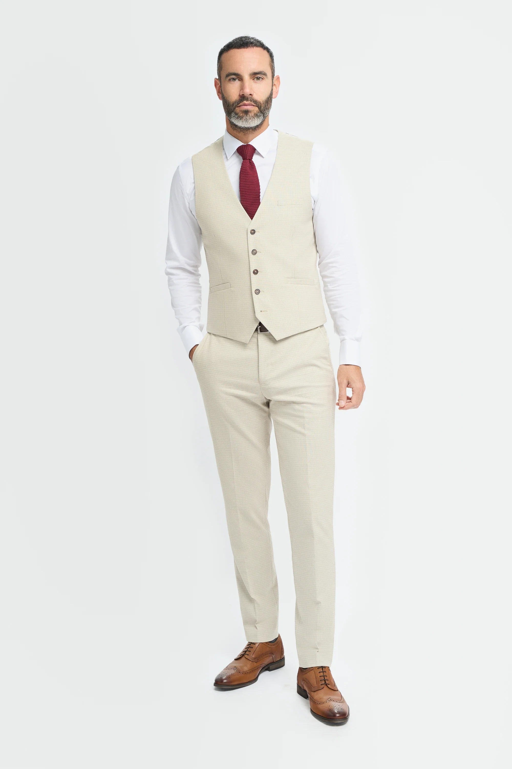 Hampton - Beige Herrenweste