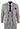 Men's 3 Piece Cream Blue-Check Suit
