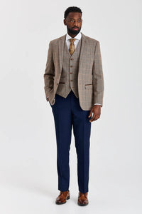 Harris Brown Tweedanzug mit kontrastierender Mayfair Navy Hose