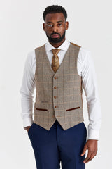Harris Brown Tweedanzug mit kontrastierender Mayfair Navy Hose