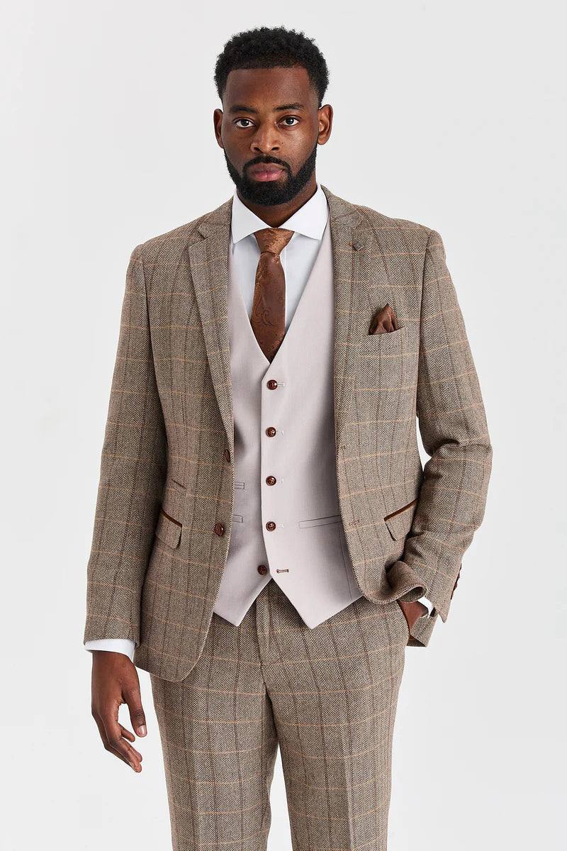 Harris Brown Tweedanzug mit Mayfair Stone Weste