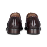 Harry - Herren-Brogueschuhe aus weinrotem Lackleder