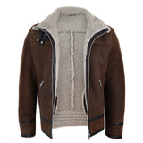Men's Sherling Sheepskin Zip Pilot Flying Jacket WW2