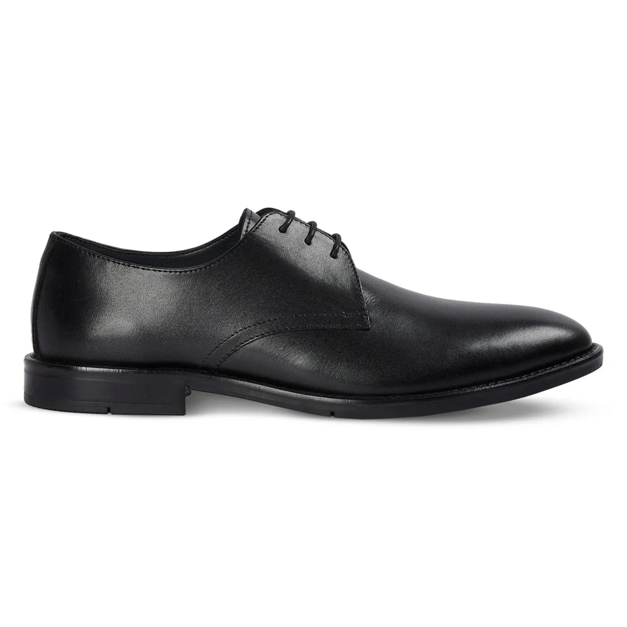 Henley – Schwarze, klassische Derby-Schuhe für Herren mit schlichter Zehenkappe