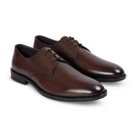 Henley - Braune Herren-Derbyschuhe mit klassischer, schlichter Zehenpartie