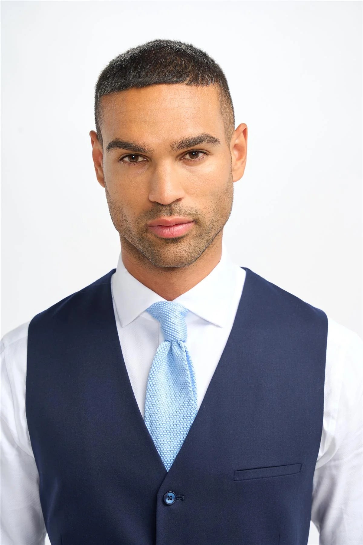 James - Herren-Wollweste in Marineblau