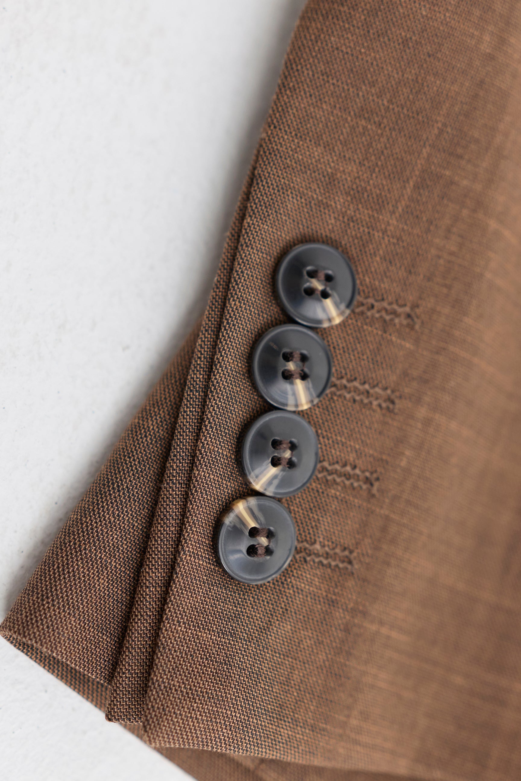 James Herrenanzug, 3-teilig, schlicht, braun, klassische Passform