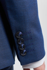 James Herrenanzug, 3-teilig, marineblau, maßgeschneiderte Passform