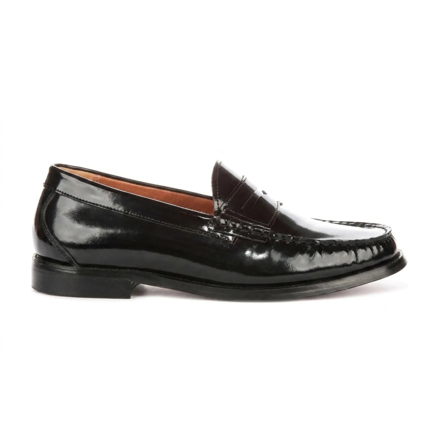 Joseph - Schwarze Herren-Penny-Slipper mit Hochglanzpolitur