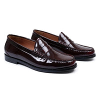 Joseph - Herren Penny Loafer aus burgunderrotem Lackleder