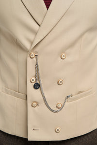 Zweireihige Herrenweste mit Kette - Cavani Lennox