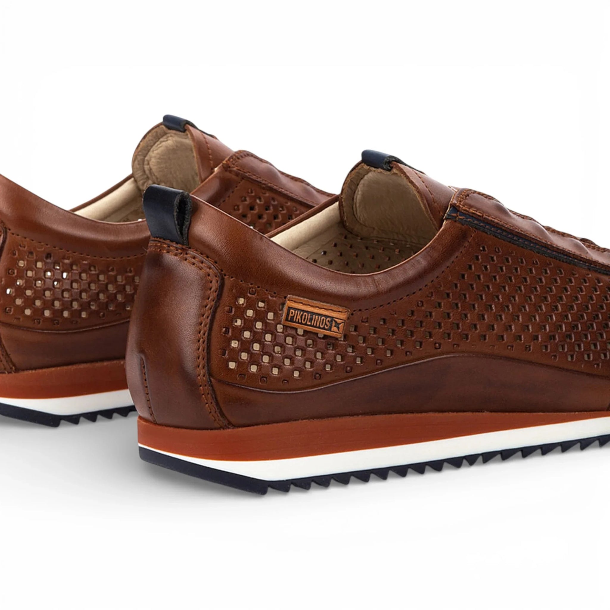 Liverpool – Braune Herren-Sneaker aus Leder mit elastischem Einsatz