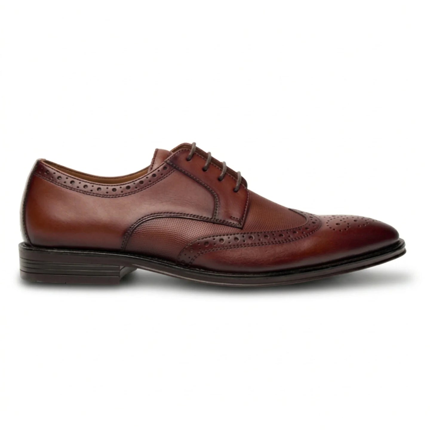 Lorenzo - Herren-Oxfordschuhe aus hellbraunem, poliertem Leder