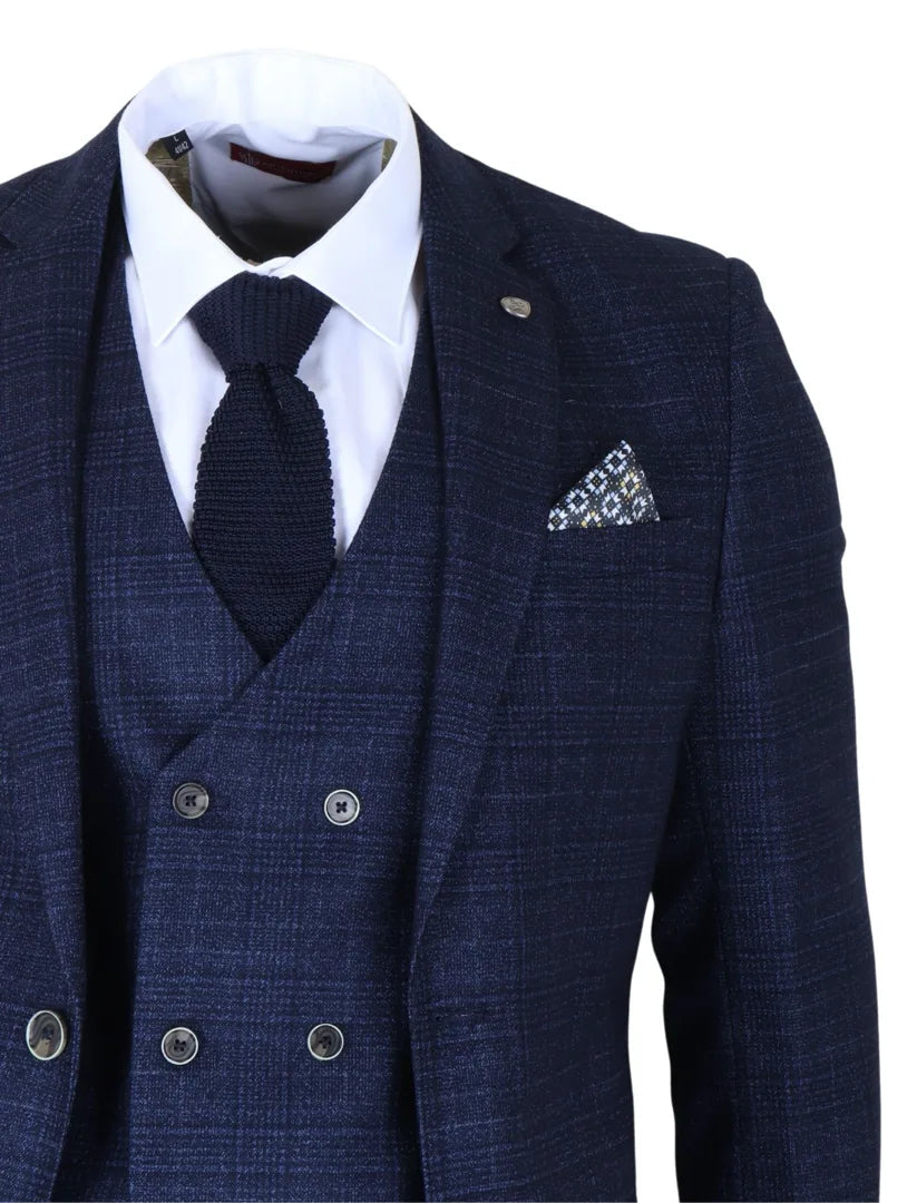 Luis Blau Karierter Herrenanzug 3 teilig Slim Fit Jetzt Online luis-blau-karierter-herrenanzug-3-teilig-slim-fit-jetzt-online