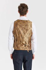 Madrid Navy Anzug mit kontrastierender Harris Brown Tweed-Weste