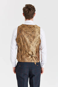 Madrid Navy Anzug mit kontrastierender Harris Brown Tweed-Weste