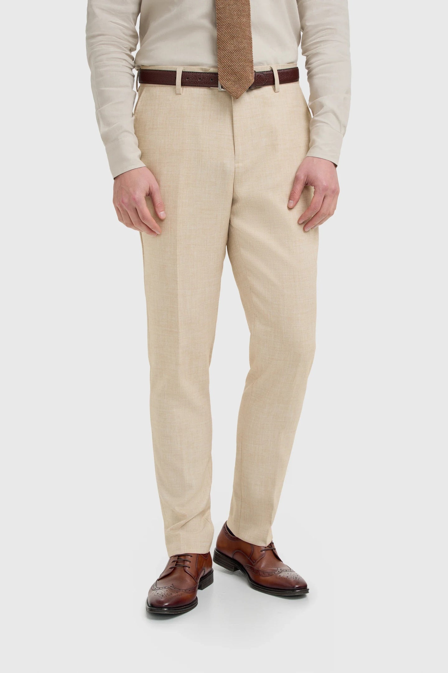Malibu - Beige Herrenhose mit Struktur