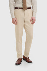 Malibu - Beige Herrenhose mit Struktur