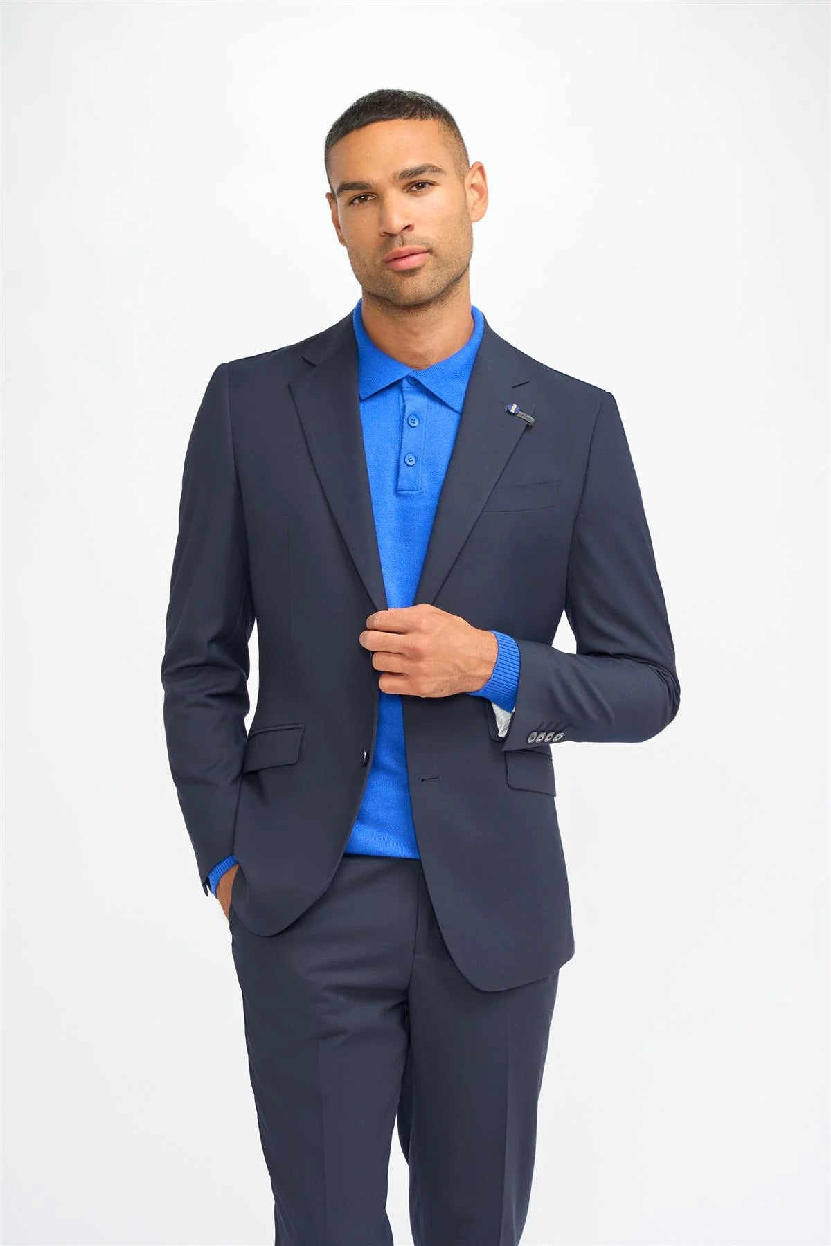 Malibu – Herrenblazer in Marineblau, taillierte Passform