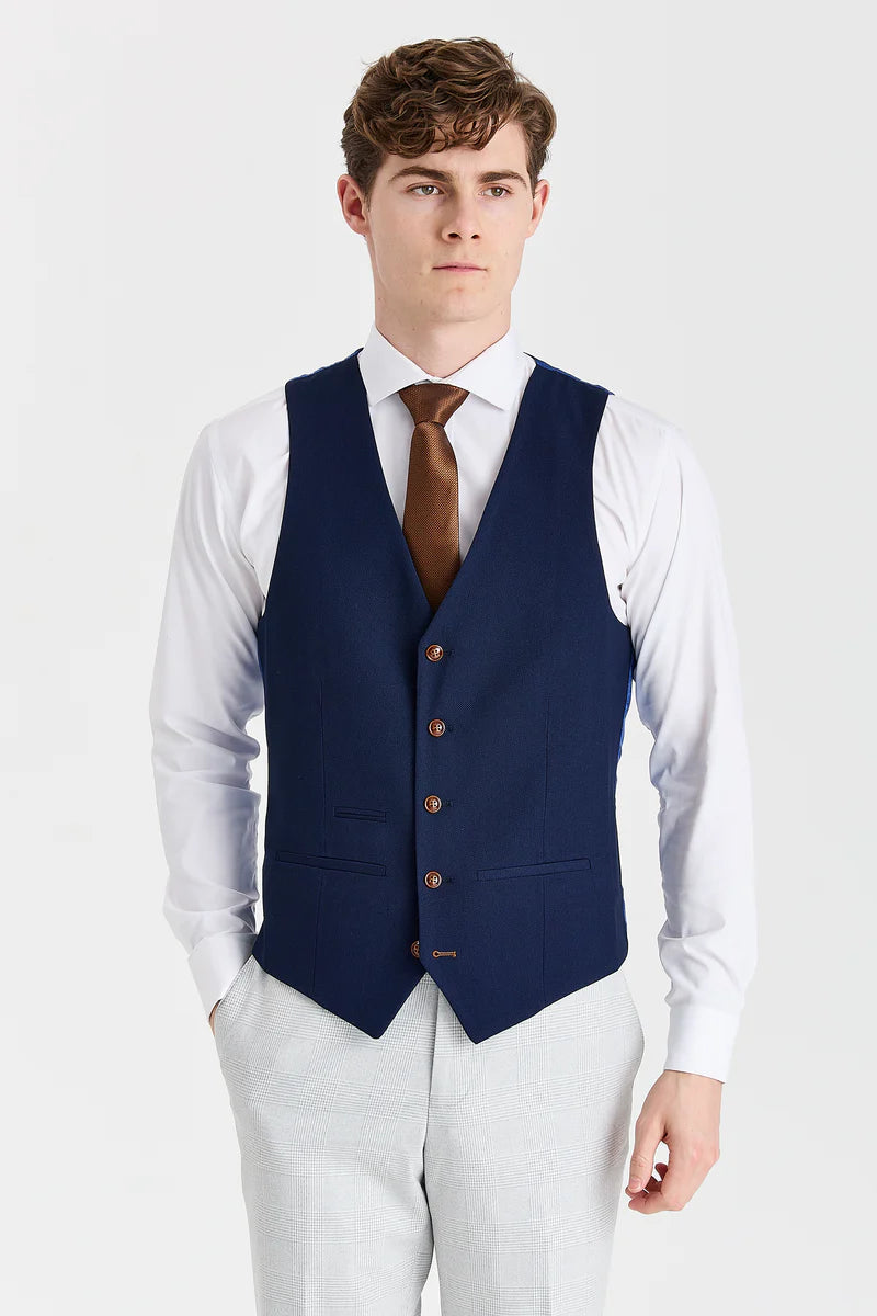 Mark Stone Anzug mit kontrastierender Mayfair-Weste in Marineblau