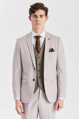 Mayfair Stone Anzug mit strukturierter Oberfläche und Harris Brown Tweed-Weste