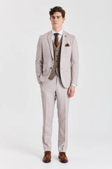 Mayfair Stone Anzug mit strukturierter Oberfläche und Harris Brown Tweed-Weste