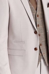 Mayfair Stone Anzug mit strukturierter Oberfläche und Harris Brown Tweed-Weste