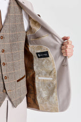 Mayfair Stone Anzug mit strukturierter Oberfläche und Harris Brown Tweed-Weste