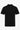 Schwarzes Herren-Poloshirt aus Strick, Kurzarm, mit Reißverschluss am Kragen, weichem Materialmix