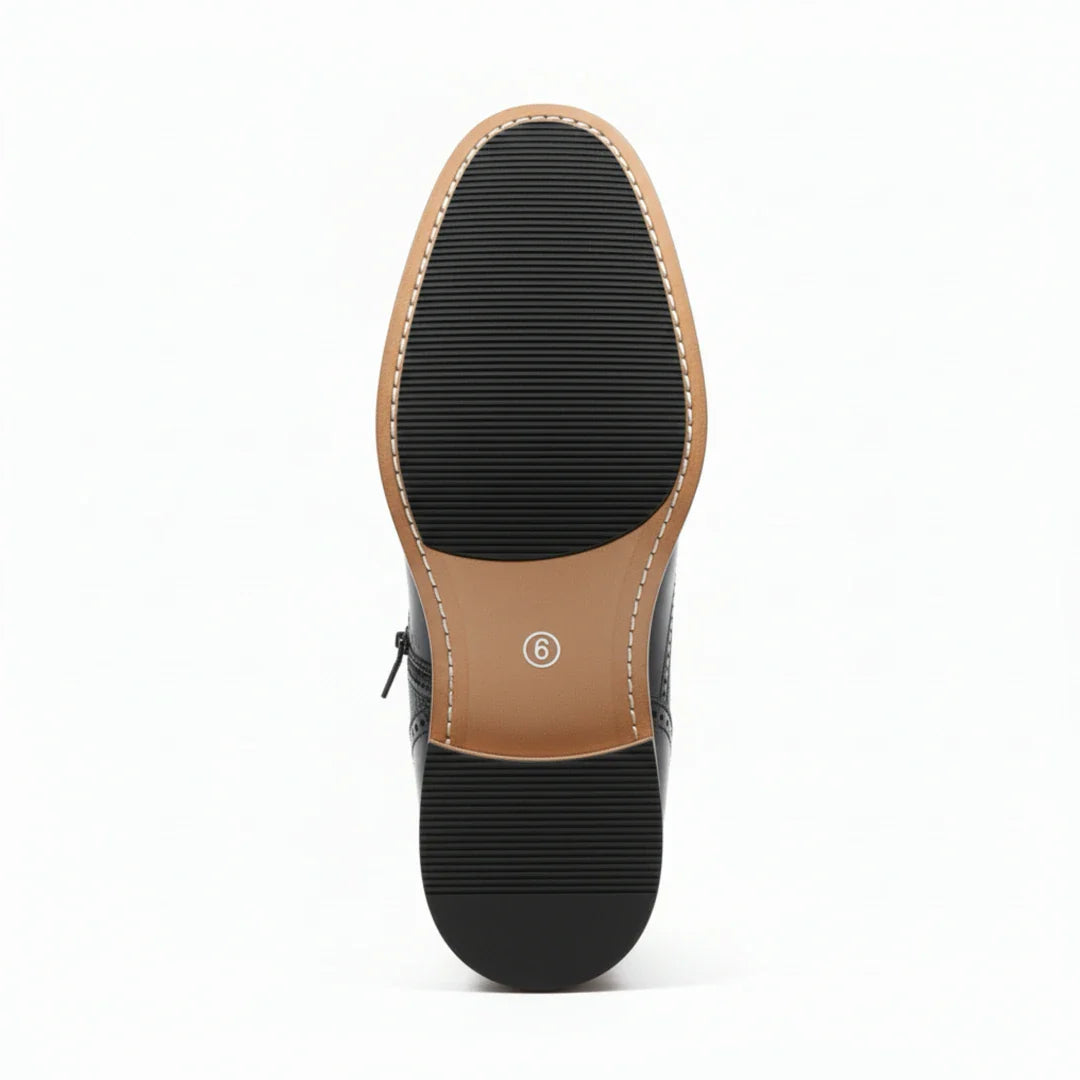 Herren-Brogue-Stiefeletten mit Flügelkappe