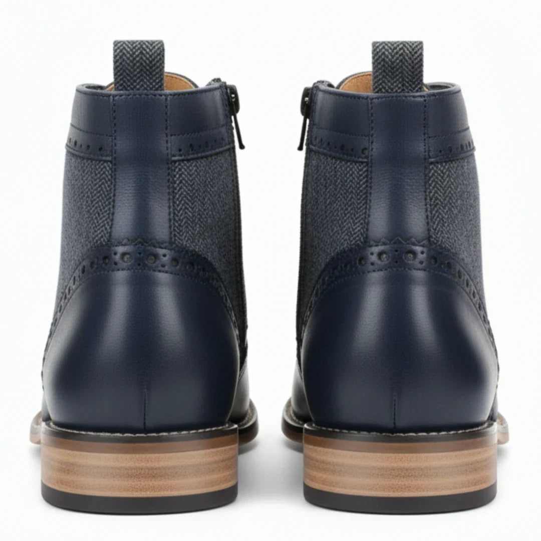 Herren-Brogue-Stiefeletten mit Flügelkappe