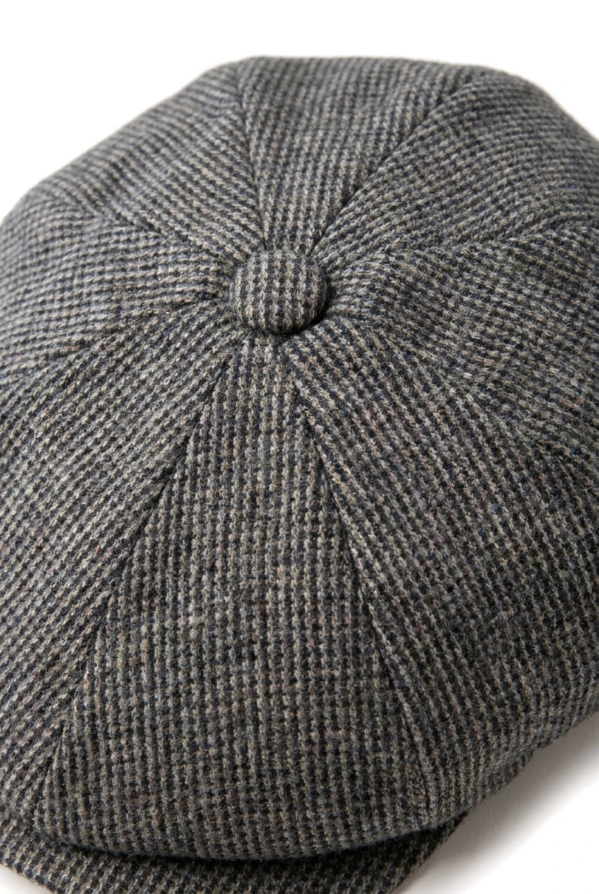 Herren 8 Panel Razor Baker Boy Hut Wolle Tweed Shelby Newsboy Flat Cap Grau