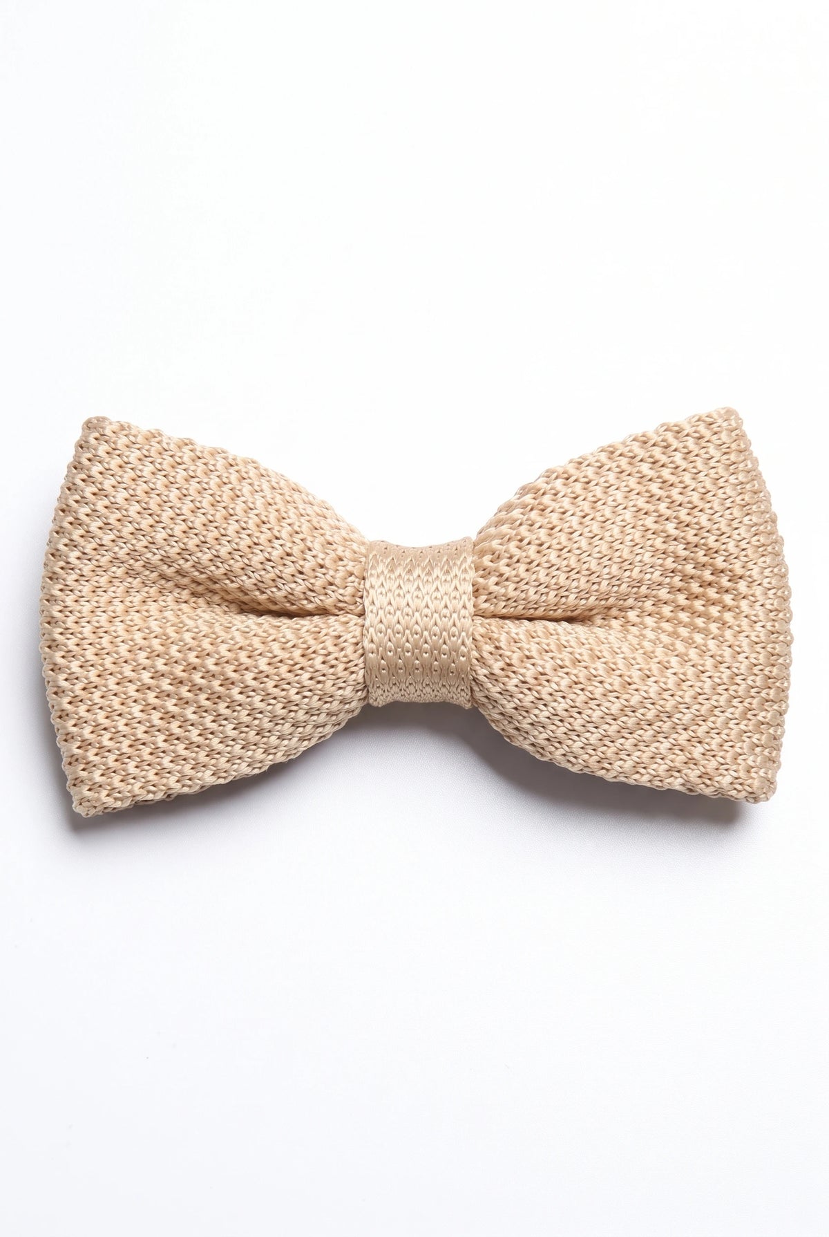 Beige Strickfliege für Herren