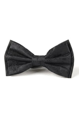 Schwarze Fliege, Einstecktuch, Manschettenknöpfe für Herren, Geschenkset