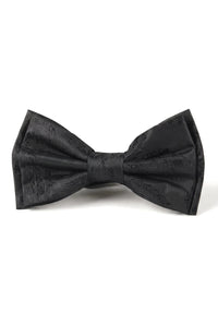 Schwarze Fliege, Einstecktuch, Manschettenknöpfe für Herren, Geschenkset