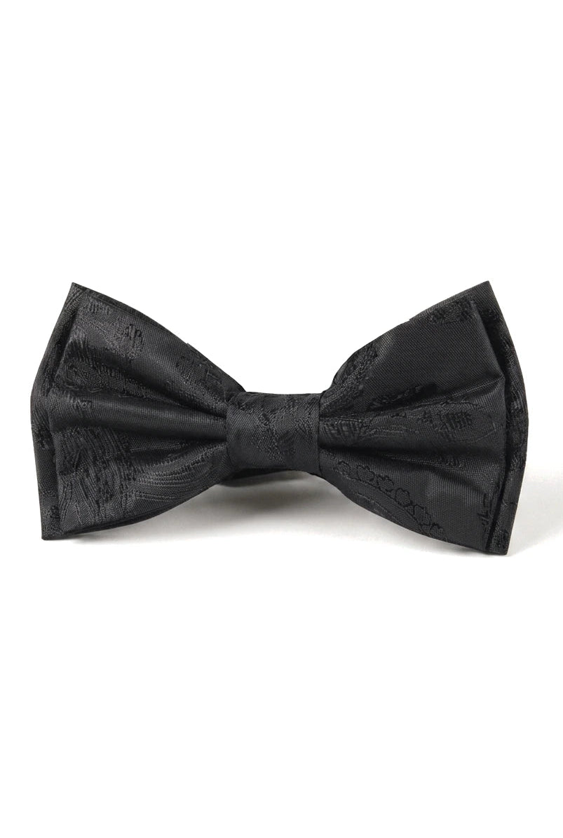 Schwarze Fliege, Einstecktuch, Manschettenknöpfe für Herren, Geschenkset