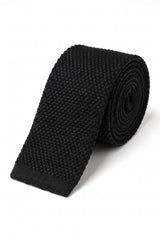Schwarze Strickkrawatte für Herren