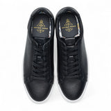 Schwarze Herren-Sneaker aus Leder mit Schnürung