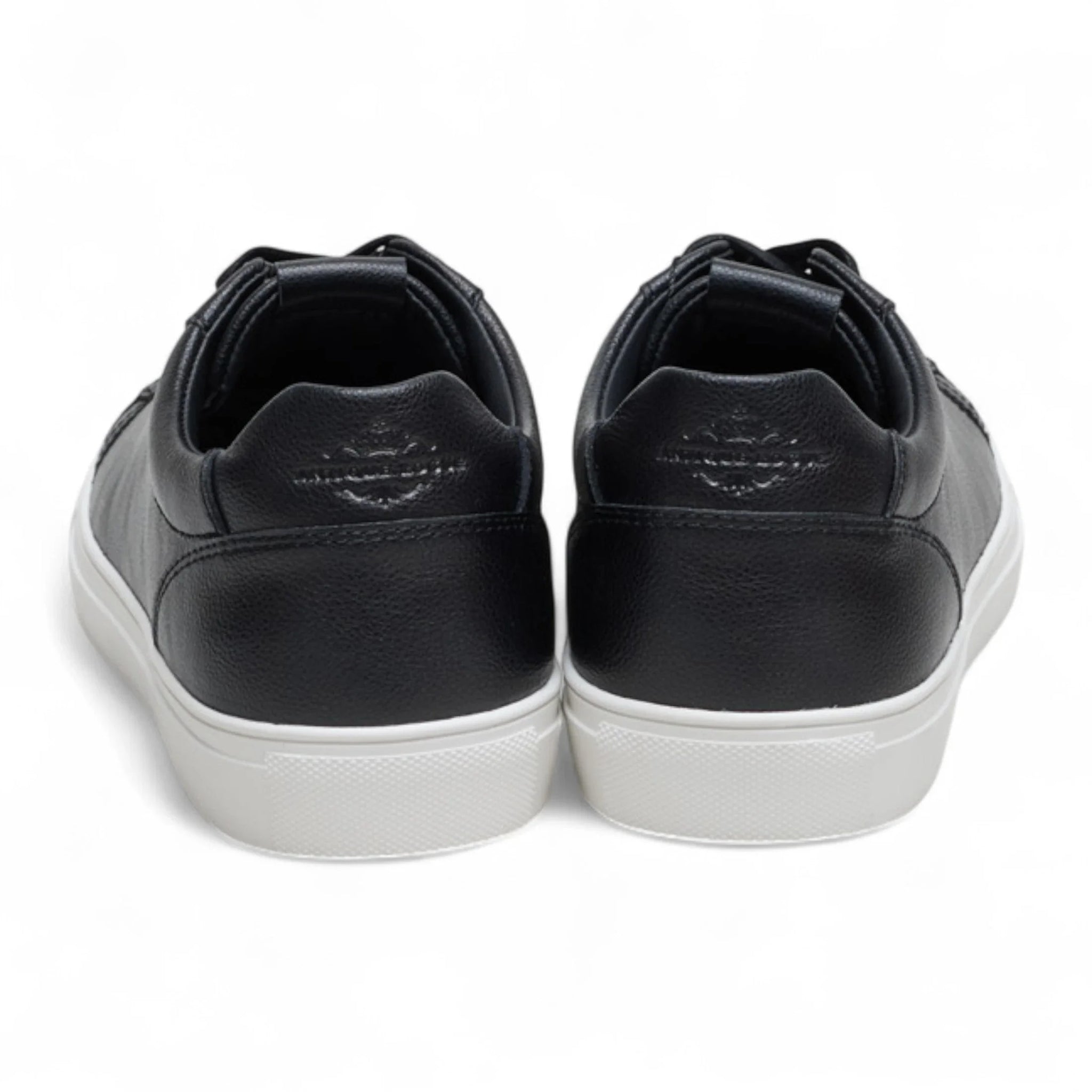 Schwarze Herren-Sneaker aus Leder mit Schnürung