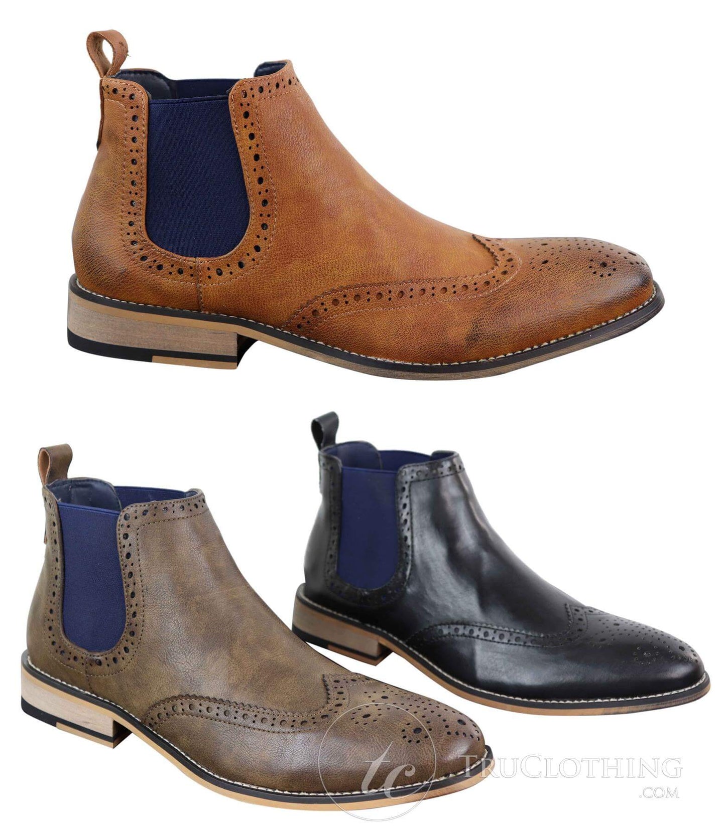 Mens Black or Brown Slip-on Chealse Boots - Cavani Hound