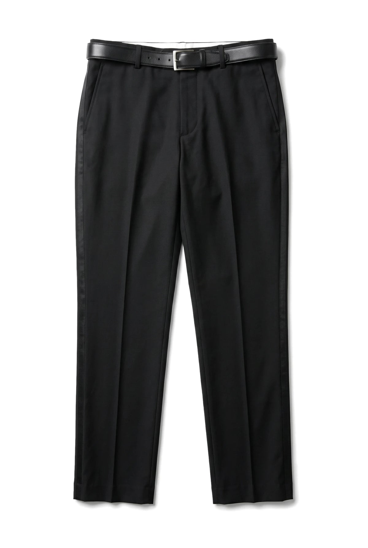 Herren Smokinghose Schwarz Hochzeit Abschlussball Streifen Satin Streifen