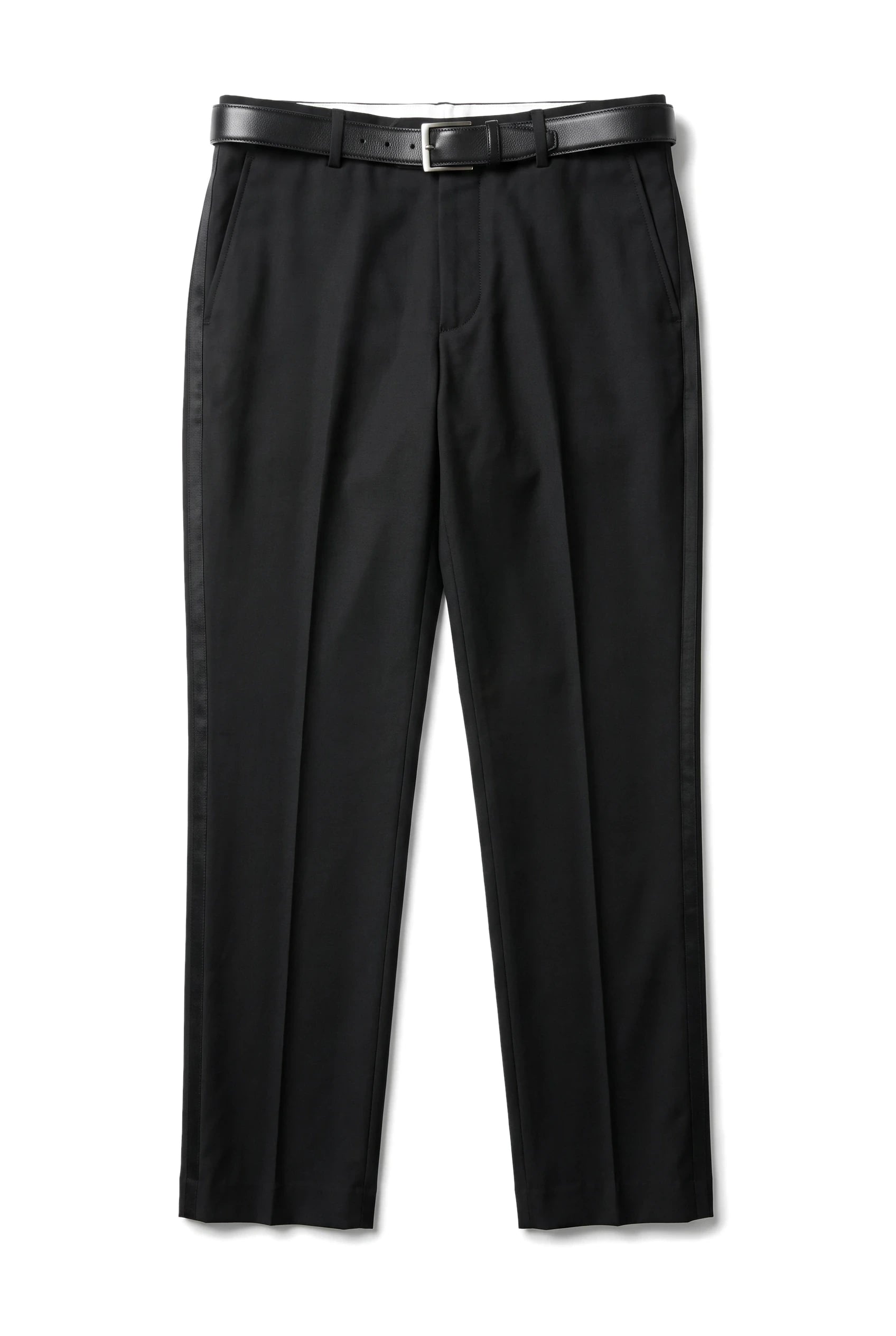 Herren Smokinghose Schwarz Hochzeit Abschlussball Streifen Satin Streifen