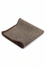 Einstecktuch für Herren aus braunem Tweed-Wollmischgewebe
