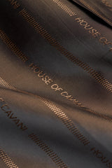 Herrenmantel aus braunem Wollmischgewebe mit Hahnentrittmuster