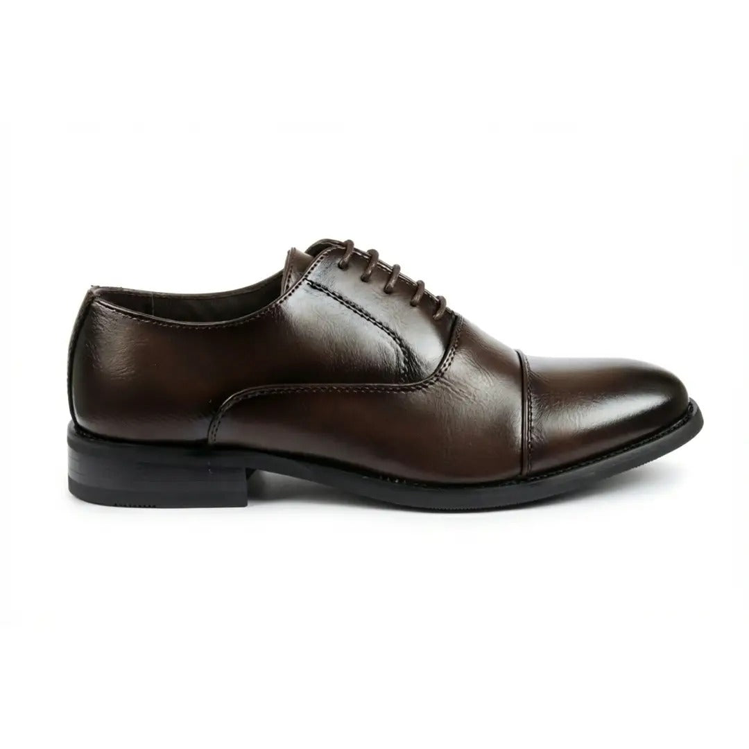 Klassische Oxford-Schnürschuhe für Herren mit Kappe